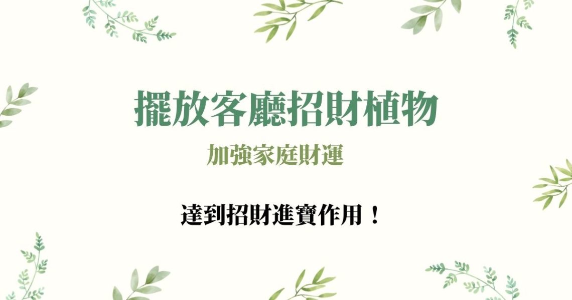 客廳招財植物